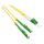 ROLINE LWL-Kabel duplex 9/125m OS2, LSH/LC, APC Schliff, LSOH, gelb, 1 m