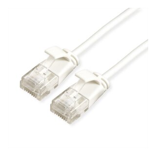 ROLINE GREEN UTP Patchkabel Cat.6A (Class EA), LSOH, slim, wei, 3 m