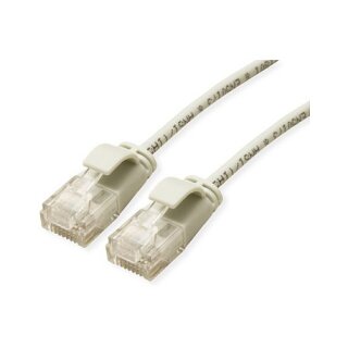 ROLINE GREEN UTP Patchkabel Cat.6A (Class EA), LSOH, slim, grau, 0,15 m