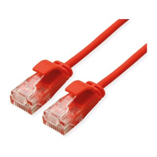 ROLINE GREEN UTP Patchkabel Cat.6A (Class EA), LSOH, slim, rot, 3 m