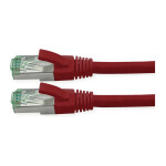 ROLINE RM Patchkabel Cat.6A S/FTP (PiMF), rot, 0,3 m