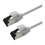 ROLINE S/FTP Patchkabel Kat.8.1, Slim, PoE, weiss, 3m