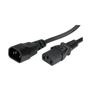 ROLINE Apparate-Verbindungskabel IEC 320 C14 - C13 schwarz 3m