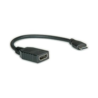 ROLINE HDMI High Speed Kabel mit Ethernet HDMI BU - Mini HDMI ST 0,15m
