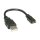 ROLINE USB 2.0 Kabel, USB A ST - Micro USB B ST, schwarz, 0,15 m