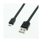 ROLINE USB 2.0 Kabel, USB A ST - Micro USB B ST, schwarz,...