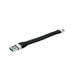 ROLINE USB 3.2 Gen 1 Silikonkabel, A-C, ST/ST, schwarz,...