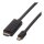 ROLINE Mini DisplayPort Kabel, Mini DP-UHDTV, ST/ST, schwarz, 1 m