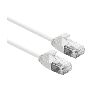 ROLINE UTP DataCenter Patchkabel Cat.6A (Class EA), LSOH, slim, wei, 0,15 m