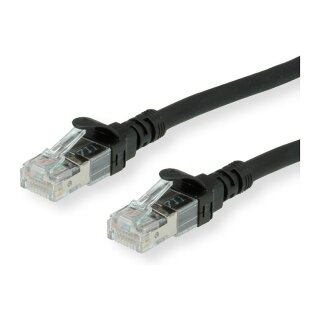 ROLINE Patchkabel Cat.6 S/FTP (PiMF), Component Level, LSOH, schwarz, 2 m