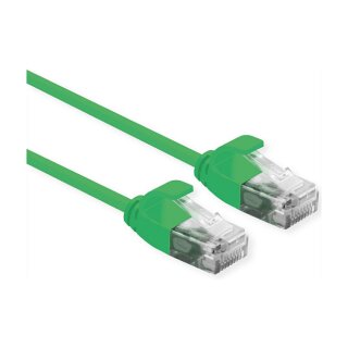 ROLINE UTP DataCenter Patchkabel Cat.6A (Class EA), LSOH, slim, grn, 0,15 m