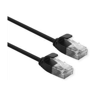 ROLINE UTP DataCenter Patchkabel Cat.6A (Class EA), LSOH, slim, schwarz, 2 m