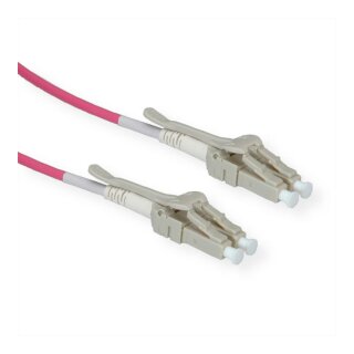 ROLINE LWL-Kabel 50/125m OM4, LC/LC, Low-Loss-Stecker, violett, 7 m