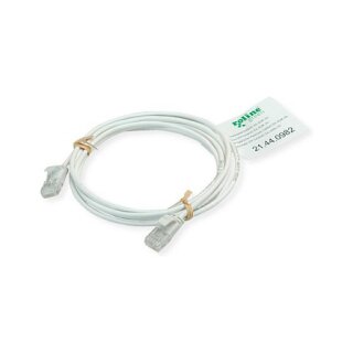 ROLINE GREEN UTP Patchkabel Cat.6A (Class EA), LSOH, slim, grau, 0,5 m