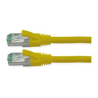 ROLINE RM Patchkabel Cat.6A S/FTP (PiMF), gelb, 1 m