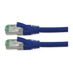 ROLINE RM Patchkabel Cat.6A S/FTP (PiMF), blau, 1 m