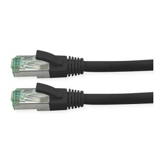 ROLINE RM Patchkabel Cat.6A S/FTP (PiMF), schwarz, 1 m