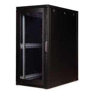 ROLINE 19-Zoll Serverschrank Pro 26 HE, 600x1000 BxT schwarz Plexiglas