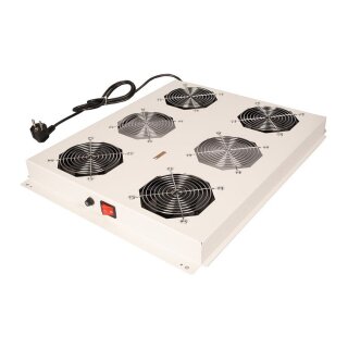 ROLINE 19-Zoll Dachlftereinheit 4 Lfter, ON/OFF fr Serverschrank der PRO Serie, grau