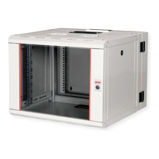 ROLINE 19-Zoll Wandgehuse Pro 7 HE, 600x600 BxT zweiteilig schwenkbar grau