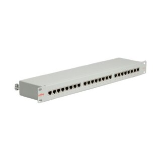 ROLINE 48,26cm 19Zoll-Patchpanel 1 HE 24 Ports Kat.5e Class D grau