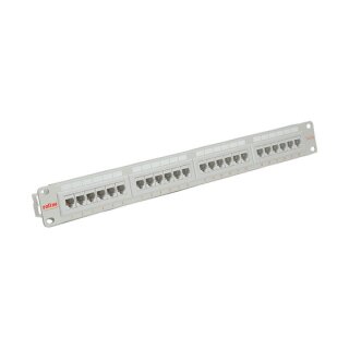 ROLINE Kat.5e Class D 48,26cm 19Zoll-Patchpanel 24 Ports UTP grau