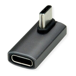ROLINE USB4 Gen 3x2 Adapter Typ C ST/BU, Aluminium, 90, gedreht, silberfarben