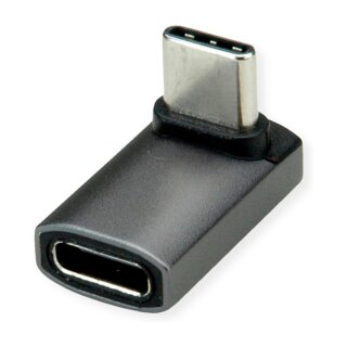 ROLINE USB4 Gen 3x2 Adapter Typ C ST/BU, Aluminium, 90, breit, silberfarben