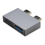 ROLINE USB 3.2 Gen 2 Adapter, 2x USB Typ C - 1x Typ A +...