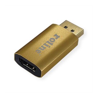 ROLINE GOLD 4K DisplayPort-HDMI Adapter, v1.2, DP ST - HDMI BU, Aktiv