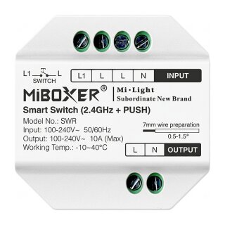 LED Wifi Smart Switch WiFi + 2,4G + Push *Milight/Miboxer*