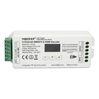 LED DMX 5-Kanal LED Controller DMX-Serie *Milight/Miboxer*