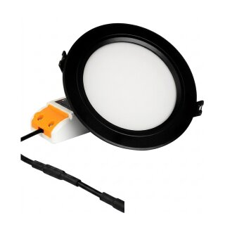 LED Panel Rund 9W RGB-WW mit Funk und WLAN schwarz *Milight/Miboxer*