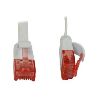 Synergy21 Patchkabel RJ45, CAT6 250Mhz, 1,0m weiss, UTP(U/UTP), PVC, Flach, ,