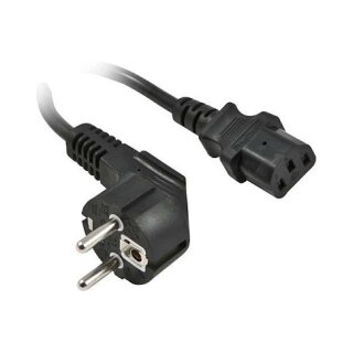 Synergy21 Netzkabel 230V Schutzkontakt CEE7(Stecker)->Kaltgeräte IEC-C13(Buchse), 3m, Black, ,