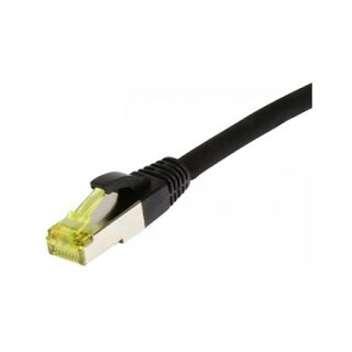 Synergy21 Patchkabel RJ45, CAT6A 500Mhz, 0,15m, schwarz, S-STP(S/FTP), TPE/LSZH(Ultraflex), AWG26, mit CAT7 Rohkabel,