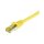 Synergy21 Patchkabel RJ45, CAT6A 500Mhz, 0,15m, gelb, S-STP(S/FTP), TPE/LSZH(Ultraflex), AWG26, mit CAT7 Rohkabel,