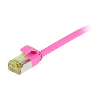 Synergy21 Patchkabel RJ45, CAT6A 500Mhz, 10m, magenta, S-STP(S/FTP), slimline rund d=4,5mm, TPE/LSZH(Superflex), AWG28, mit CAT7 Rohkabel,