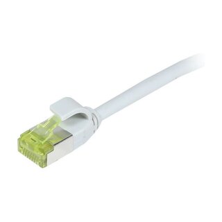 Synergy21 Patchkabel RJ45, CAT6A 500Mhz, 1,0m, grau, S-STP(S/FTP), slimline rund d=4,5mm, TPE/LSZH(Superflex), AWG28, mit CAT7 Rohkabel,