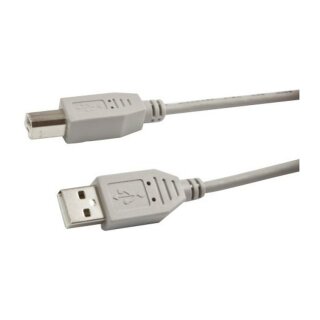 Synergy21 Kabel USB, A(St) => B(St), 5,0m, USB2.0, grau, ,