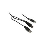 Synergy21 Kabel USB, A(St)2x => B(St), 1,0m, USB2.0,...