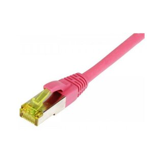 Synergy21 Patchkabel RJ45, CAT6A 500Mhz, 3m, magenta, S-STP(S/FTP), TPE/LSZH(Ultraflex), AWG26, mit CAT7 Rohkabel,