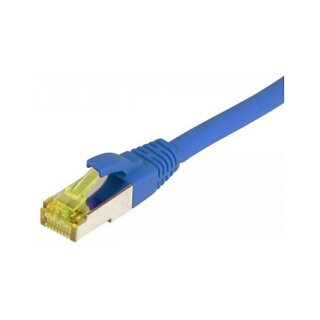Synergy21 Patchkabel RJ45, CAT6A 500Mhz, 7,5m, blau, S-STP(S/FTP), TPE/LSZH(Ultraflex), AWG26, mit CAT7 Rohkabel,