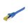 Synergy21 Patchkabel RJ45, CAT6A 500Mhz, 25m, blau, S-STP(S/FTP), TPE/LSZH(Ultraflex), AWG26, mit CAT7 Rohkabel,