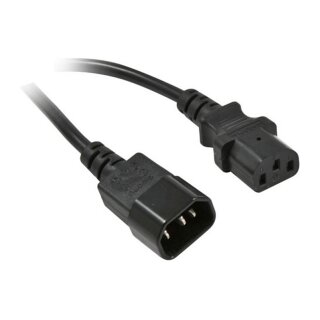 Synergy21 Netzkabel 230V Kaltgeräte IEC-C13(Buchse)/Kaltgeräte IEC-C14(Stecker), 0,5m
