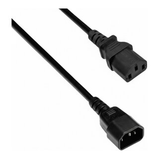 Synergy21 Netzkabel 230V Kaltgeräte IEC-C13(Buchse)/Kaltgeräte IEC-C14(Stecker), 5m