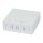 Synergy21 LWL-FTTH Wandgehäuse, für 4 Kupplungen SC-S oder LC-D 80x80 mit Kabelführung, DIN-Rail/Wand, Crimp,
