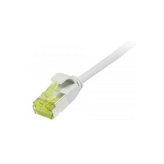 Synergy21 Patchkabel RJ45, CAT6A 500Mhz, 0,25m, grau, U/FTP, slimline rund d=3,8mm, TPE/LSZH(Superflex), AWG32, mit CAT7 Rohkabel,