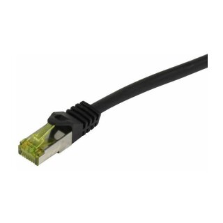 Synergy21 Patchkabel RJ45, CAT6A 500Mhz, 2m, schwarz, S-STP(S/FTP), PUR Indoor/Outdoor/Indu (UV/Water/oil/-resistant), AWG26, mit CAT7 Rohkabel,