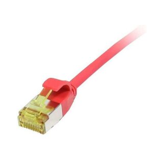 Synergy21 Patchkabel RJ45, CAT6A 500Mhz, 5m, rot, U/FTP, slimline rund d=3,8mm, TPE/LSZH(Superflex), AWG32, mit CAT7 Rohkabel,